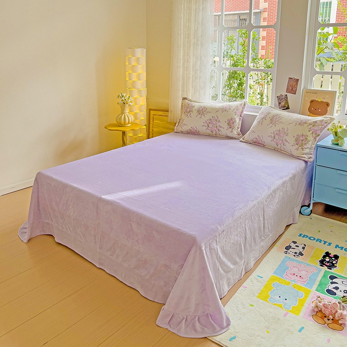 91家纺网 家纺一手货源 找家纺 卡普二店 2024新款牛奶绒印花单被套 欧风花影