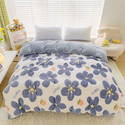 91家纺网 家纺一手货源 找家纺 （总）卡普二店 2024新款牛奶绒印花单被套