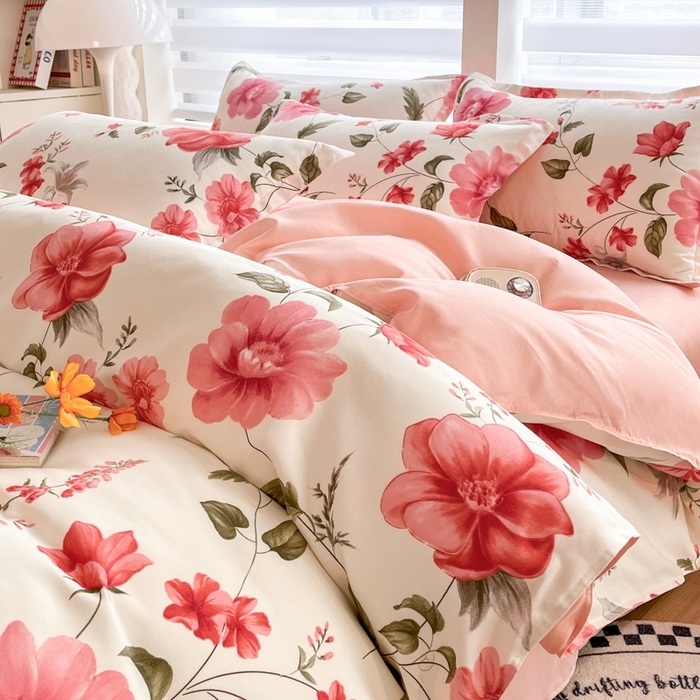 91家纺网 家纺一手货源 找家纺 米瑞娜 2025新款植物羊绒四件套 浅韵