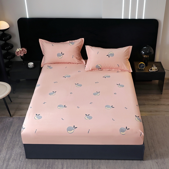 91家纺网 家纺一手货源 找家纺 贝兰仙奴 2024新款亲肤舒适全棉磨毛多规格系列单床笠 情怀粉