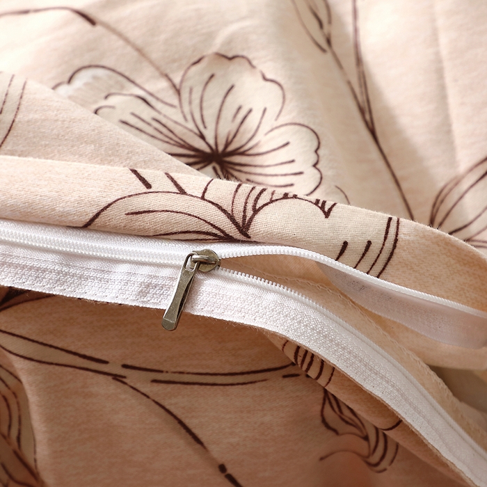 91家纺网 家纺一手货源 找家纺 贝兰仙奴 2024新款亲肤舒适全棉磨毛多规格系列单被套 美兮咖