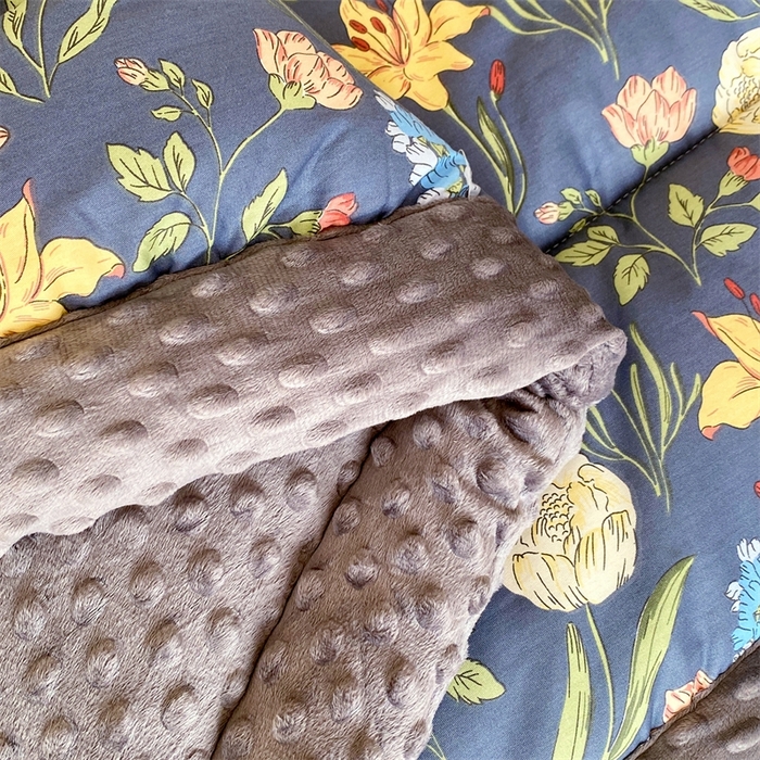 91家纺网 家纺一手货源 找家纺 云家 2024新款A类全棉豆豆绒被子被芯纯棉豆豆被冬被大豆被 百草园