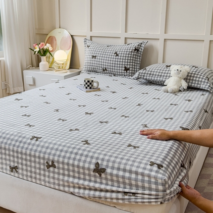 91家纺网 家纺一手货源 找家纺 （总）慕克斯家纺 2024新款加厚牛奶绒印花床笠