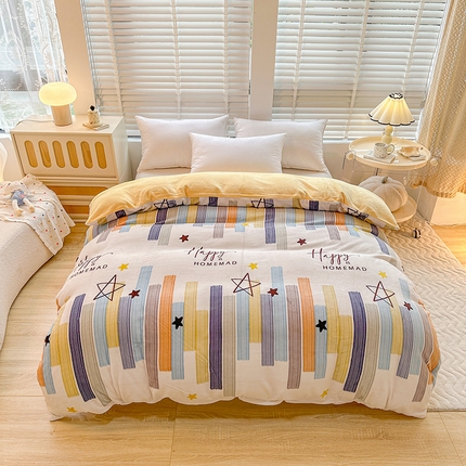 卡普二店 2024新款牛奶绒印花单被套 星光汇