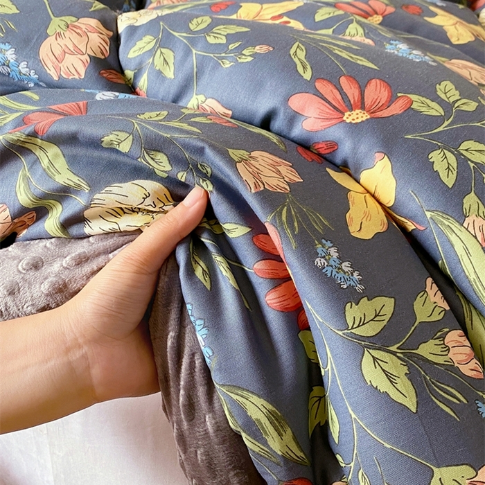 91家纺网 家纺一手货源 找家纺 云家 2024新款A类全棉豆豆绒被子被芯纯棉豆豆被冬被大豆被 百草园