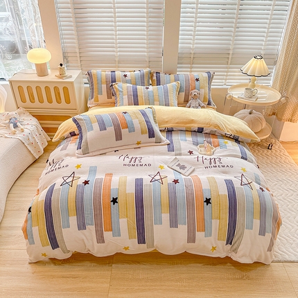 91家纺网 家纺一手货源 找家纺 （总）卡普二店 2025新款牛奶绒印花四件套