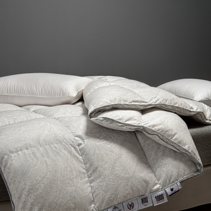 91家纺网 家纺一手货源 找家纺 静若居羽绒被壳 2024新款全棉印花羽绒被爆款羽绒被壳厂家直销 佩里奶白色