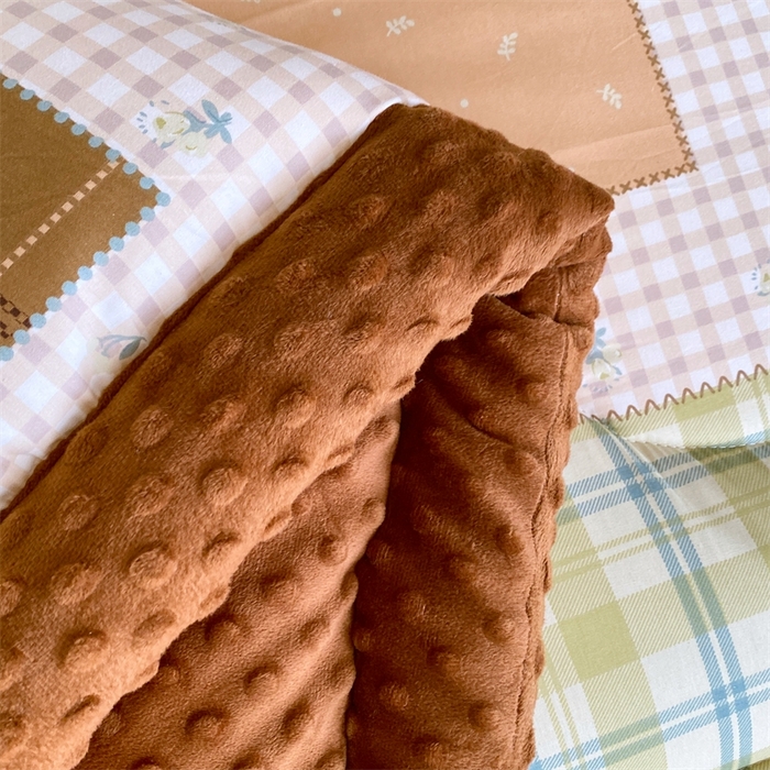 91家纺网 家纺一手货源 找家纺 云家 2024新款A类全棉豆豆绒被子被芯纯棉豆豆被冬被大豆被 百福相伴