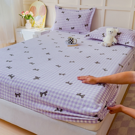 91家纺网 家纺一手货源 找家纺 （总）慕克斯家纺 2024新款加厚牛奶绒印花床笠