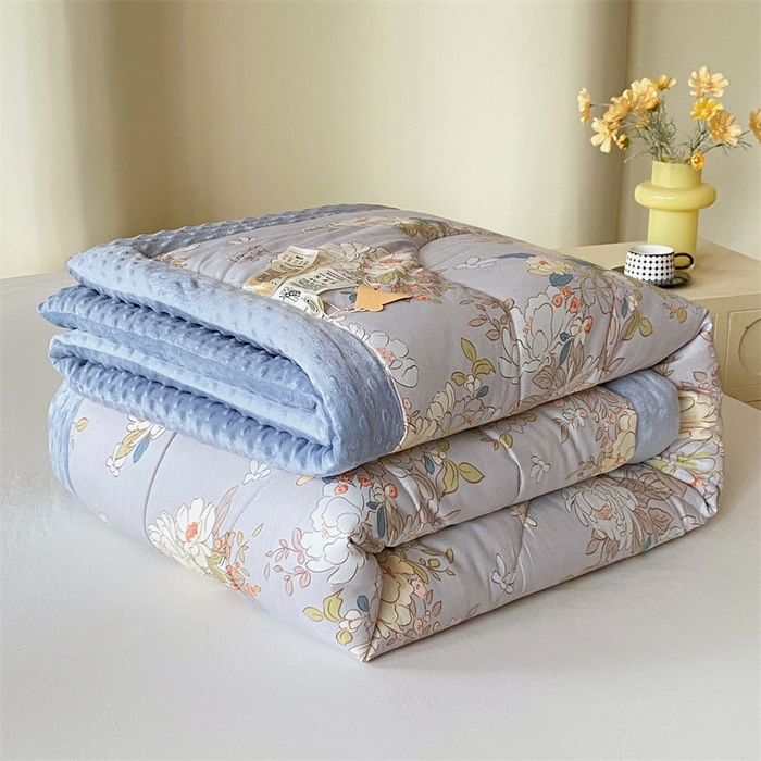 91家纺网 家纺一手货源 找家纺 云家 2024新款A类全棉豆豆绒被子被芯纯棉豆豆被冬被大豆被 富贵荣华