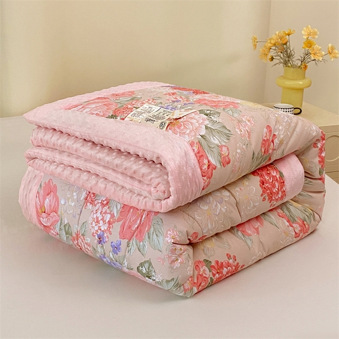 91家纺网 家纺一手货源 找家纺 云家 2024新款A类全棉豆豆绒被子被芯纯棉豆豆被冬被大豆被 一路繁花