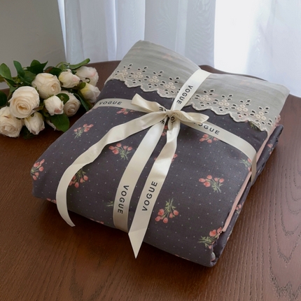 91家纺网 家纺一手货源 找家纺 （总）黛馨 2025新款全棉双层纱贴边款四件套