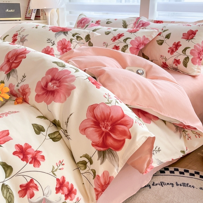 91家纺网 家纺一手货源 找家纺 米瑞娜 2025新款植物羊绒四件套 浅韵