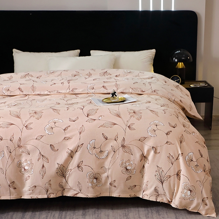 91家纺网 家纺一手货源 找家纺 贝兰仙奴 2024新款亲肤舒适全棉磨毛多规格系列四件套 美兮咖