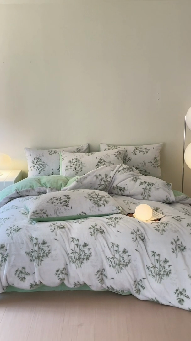 91家纺网 家纺一手货源 找家纺 安哆啦家纺 2024新款ins风高克重兔毛绒四件套 品竹