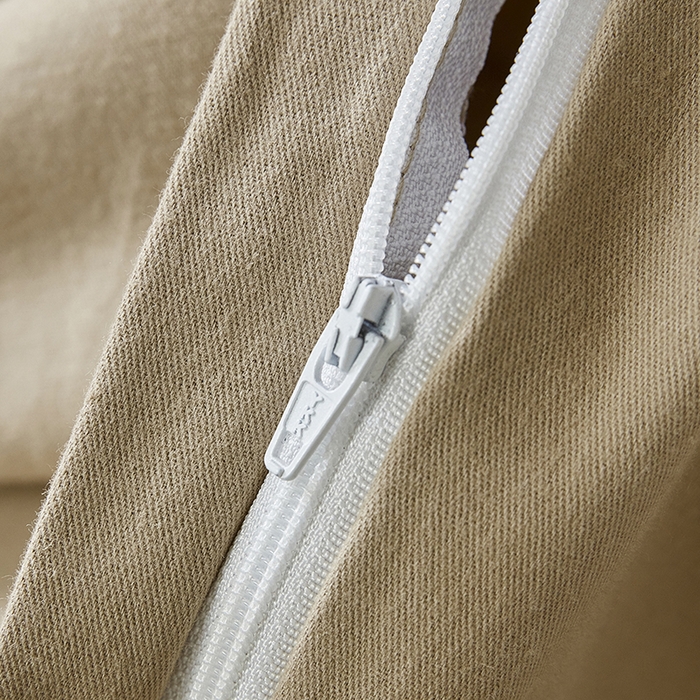 91家纺网 家纺一手货源 找家纺 2024新款全棉色织提花磨毛欧佩斯四件套-场景二 欧佩斯-奶杏