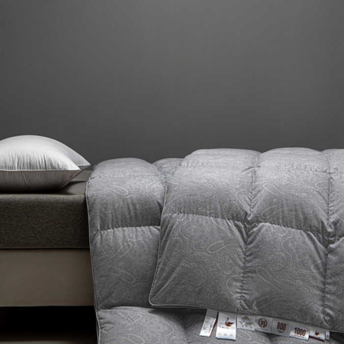 91家纺网 家纺一手货源 找家纺 静若居羽绒被壳 2024新款全棉印花羽绒被爆款羽绒被壳厂家直销 佩里高级灰