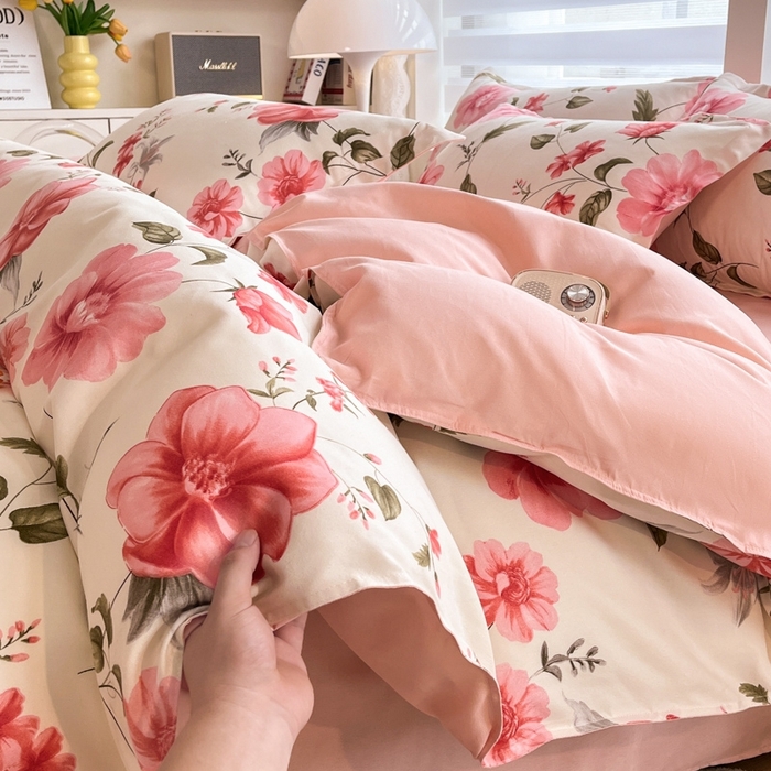 91家纺网 家纺一手货源 找家纺 米瑞娜 2025新款植物羊绒四件套 浅韵