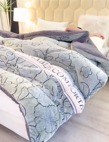 91家纺网 家纺一手货源 找家纺 2025新款直播雪花绒冬被法莱绒羊羔绒牛奶绒被子被芯 恐龙宝贝