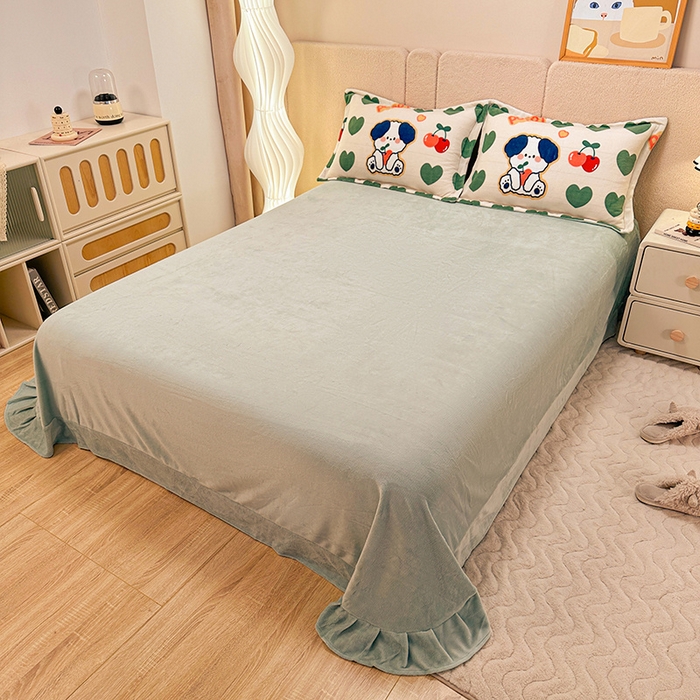 91家纺网 家纺一手货源 找家纺 卡普二店 2024新款牛奶绒印花单被套 快乐布鲁