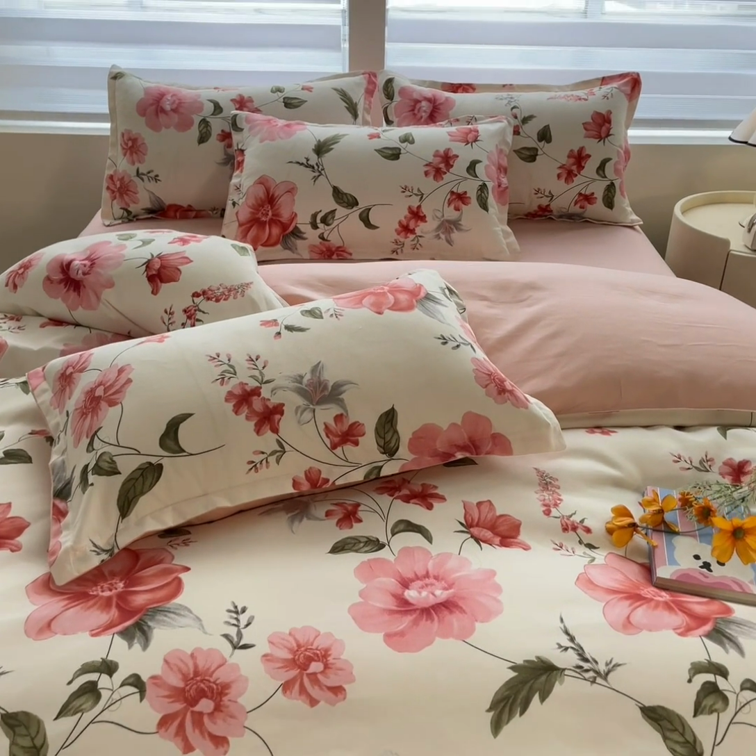 91家纺网 家纺一手货源 找家纺 米瑞娜 2025新款植物羊绒四件套 浅韵