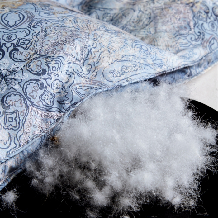 91家纺网 家纺一手货源 找家纺 静若居羽绒被壳 2024羽绒被壳印花糯棉静音软糯面料羽绒被壳厂家直销 墨影