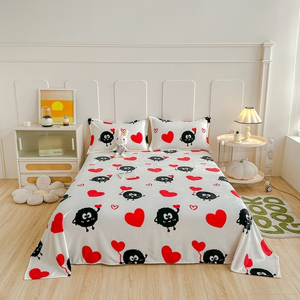 91家纺网 家纺一手货源 找家纺 （总）卡普二店 2024新款牛奶绒印花单床单