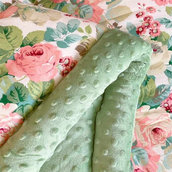 91家纺网 家纺一手货源 找家纺 云家 2024新款A类全棉豆豆绒被子被芯纯棉豆豆被冬被大豆被 浪漫花舞