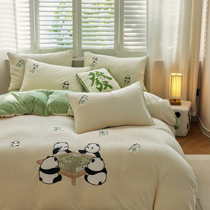 91家纺网 家纺一手货源 找家纺 （总）2024新款牛奶绒立体贴布绣四件套