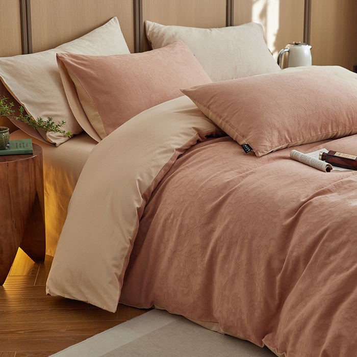 91家纺网 家纺一手货源 找家纺 （总）2024新款提花大雁纹糯感全棉磨毛四件套（欧式茛苕纹）