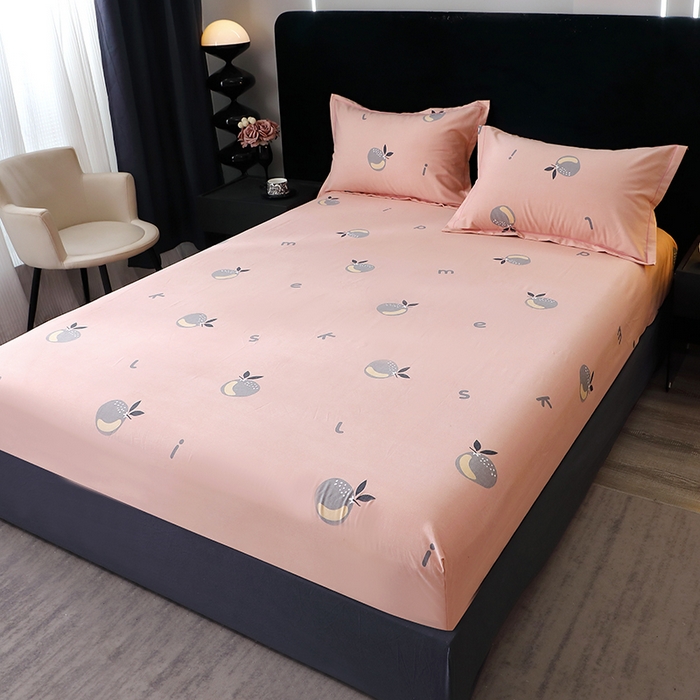 91家纺网 家纺一手货源 找家纺 贝兰仙奴 2024新款亲肤舒适全棉磨毛多规格系列单床笠 情怀粉