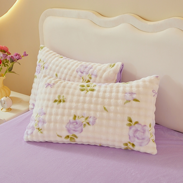 91家纺网 家纺一手货源 找家纺 巧格家纺 2025新款A类加厚泡泡牛奶绒印花工艺立体泡泡四件套（买家秀联系商家） 泡泡爱心-粉