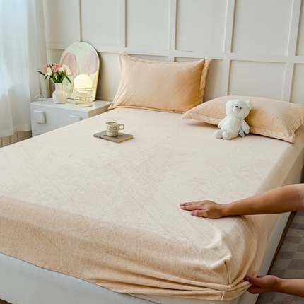 91家纺网 家纺一手货源 找家纺 （总）慕克斯家纺 2024新款加厚牛奶绒印花床笠