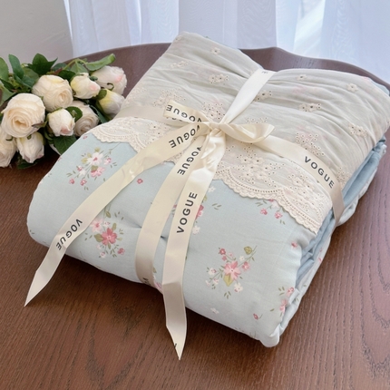 黛馨 2025新款全棉双层纱贴边款四件套 南絮-单边款