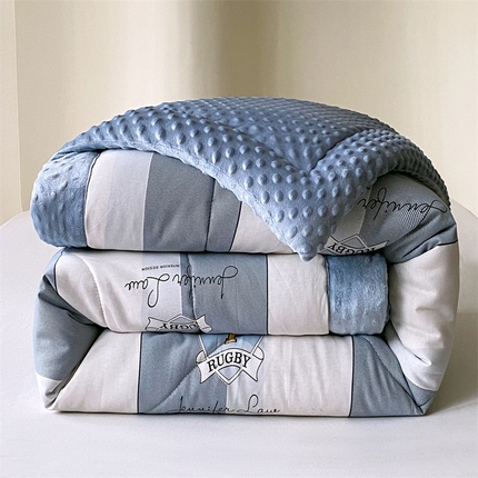 云家 2024新款A类全棉豆豆绒被子被芯纯棉豆豆被冬被大豆被 弗伦天空