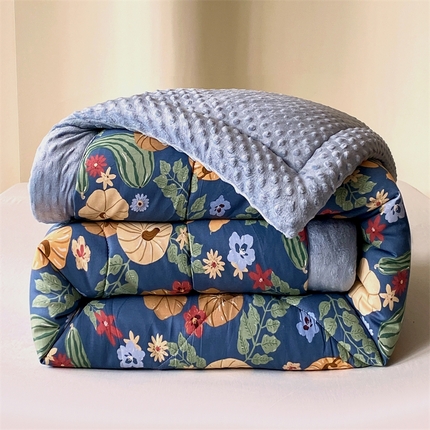 91家纺网 家纺一手货源 找家纺 云家 2024新款A类全棉豆豆绒被子被芯纯棉豆豆被冬被大豆被 丰收季节