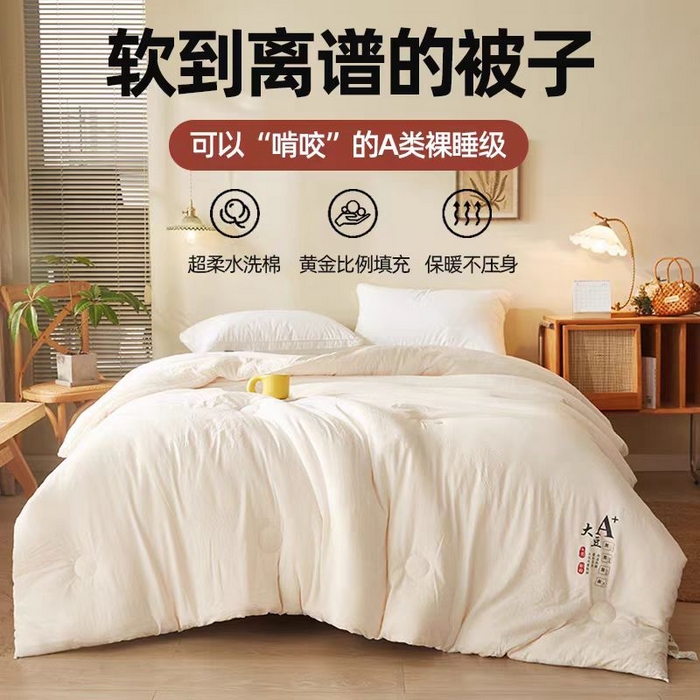 91家纺网 家纺一手货源 找家纺 （总）锦逸家居 2024新款A类母婴级生态原棉大豆被冬被被子被芯春秋被