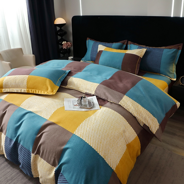 91家纺网 家纺一手货源 找家纺 贝兰仙奴 2024新款亲肤舒适全棉磨毛多规格系列四件套 魔方城