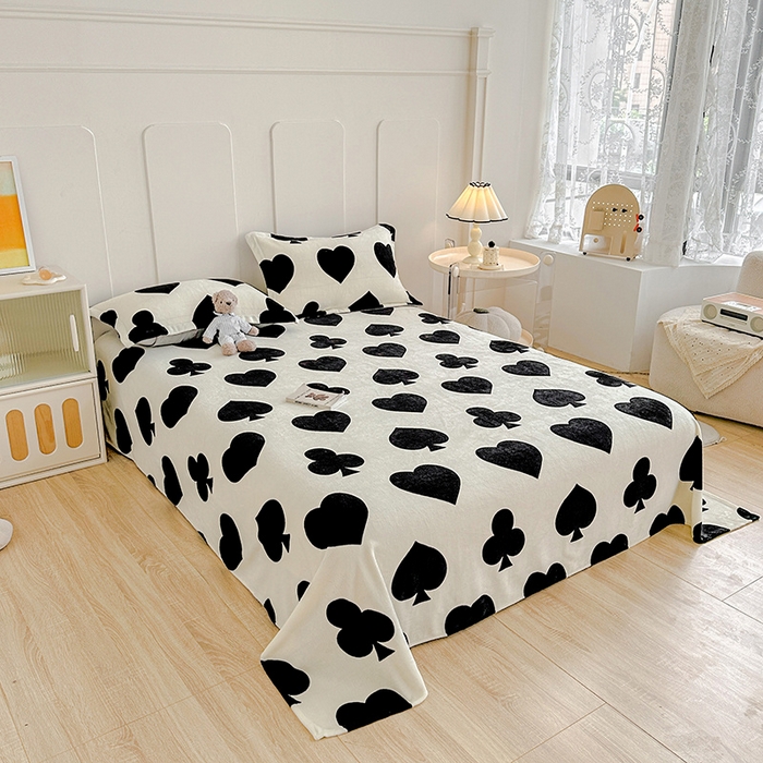 91家纺网 家纺一手货源 找家纺 卡普二店 2024新款牛奶绒印花单床单 慕斯