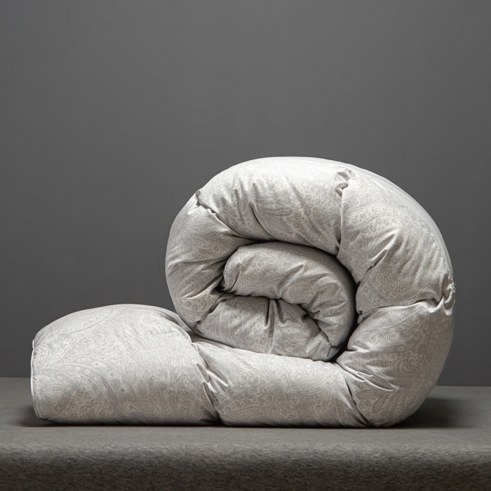 91家纺网 家纺一手货源 找家纺 静若居羽绒被壳 2024新款全棉印花羽绒被爆款羽绒被壳厂家直销 佩里奶白色