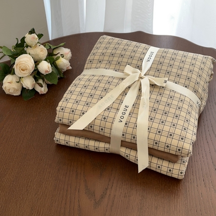 91家纺网 家纺一手货源 找家纺 （总）黛馨 2025新款A类小清新双层纱四件套（实拍）