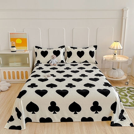 91家纺网 家纺一手货源 找家纺 （总）卡普二店 2024新款牛奶绒印花单床单