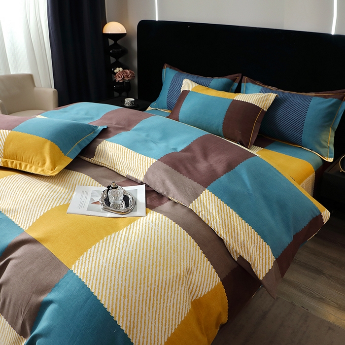 91家纺网 家纺一手货源 找家纺 贝兰仙奴 2024新款亲肤舒适全棉磨毛多规格系列四件套 魔方城