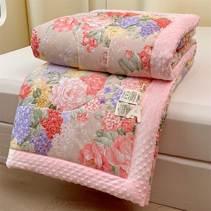 91家纺网 家纺一手货源 找家纺 云家 2024新款A类全棉豆豆绒被子被芯纯棉豆豆被冬被大豆被 一路繁花