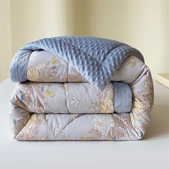 91家纺网 家纺一手货源 找家纺 云家 2024新款A类全棉豆豆绒被子被芯纯棉豆豆被冬被大豆被 富贵荣华