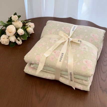 91家纺网 家纺一手货源 找家纺 （总）黛馨 2025新款A类小清新双层纱四件套（实拍）