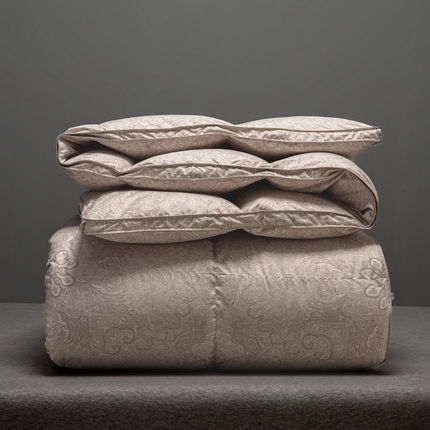 静若居羽绒被壳 2024新款全棉印花羽绒被爆款羽绒被壳厂家直销 佩里浅卡其