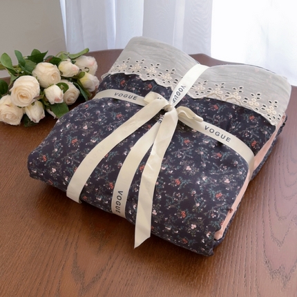 91家纺网 家纺一手货源 找家纺 （总）黛馨 2025新款全棉双层纱贴边款四件套