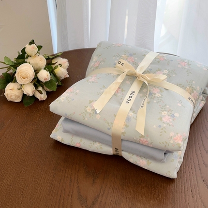 91家纺网 家纺一手货源 找家纺 （总）黛馨 2025新款A类小清新双层纱四件套（实拍）