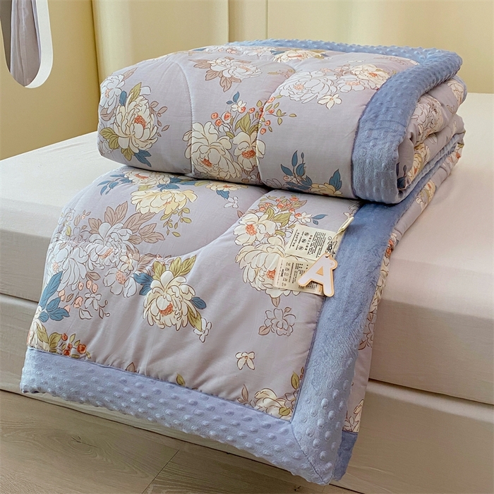 91家纺网 家纺一手货源 找家纺 云家 2024新款A类全棉豆豆绒被子被芯纯棉豆豆被冬被大豆被 富贵荣华